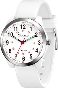 Nurse Watch for Women, Students, Men - Featuring Military Time, Luminous Easy-Read Dial, 12/24 Hour Display, Second Hand and 50M Water Resistance with Silicone Band