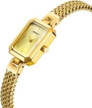 Women Dainty Quartz Bracelet Watch Ladies Rectangle Mini Wrist Watches Small Fashion Waterproof All Stainless Steel Detachable Watch Band - Image 2