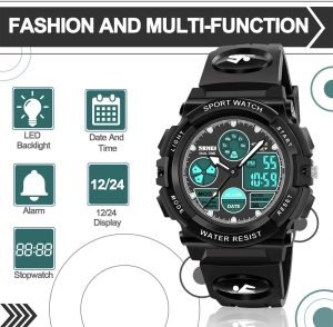 Kids Digital Watches, LED Waterproof Sports Watches for Kids- Best Gifts for Boys Girls - Image 3