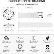 Nurse Watch for Women, Students, Men - Featuring Military Time, Luminous Easy-Read Dial, 12/24 Hour Display, Second Hand and 50M Water Resistance with Silicone Band - Image 5