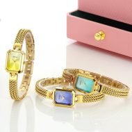 Women Dainty Quartz Bracelet Watch Ladies Rectangle Mini Wrist Watches Small Fashion Waterproof All Stainless Steel Detachable Watch Band - Image 8