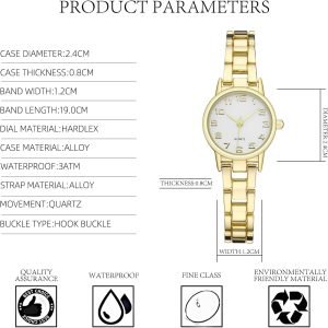 Waterproof Wrist Watch Small Thin Bracelet Quartz Watch - Image 6