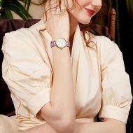 Women's Easy Reader Watch: Printed Super Large Clear Number Stretch Wrist Watch Elastic Strap Watches for Women Waterproof Ladies Wristwatch - Image 2