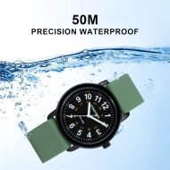 Women Analog Quartz Wrist Watch with Silicone Strap for Young Women Students Easy Read Waterproof Unisex Luminous Dial - Image 5