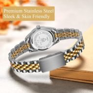 Watches for Women,Stainless Steel Ladies Wrist Watches, Waterproof Analog Watch with Luminous, Dainty Dress Watch, Gifts for Women - Image 5