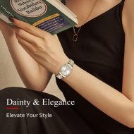 Watches for Women,Stainless Steel Ladies Wrist Watches, Waterproof Analog Watch with Luminous, Dainty Dress Watch, Gifts for Women - Image 2