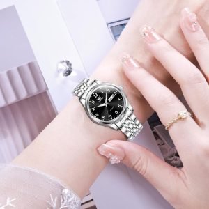 Watches Date and Day Watches with Silver Gold Stainless Steel - Image 3