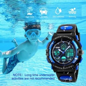 Kids Sports Watch Waterproof Boys Multi-Function Digital Wristwatch LED Alarm Stopwatch - Image 4