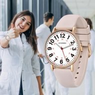 Nurse Watch for Nurses Doctors Women Men,Waterproof Analog Watches with Luminous Dial and Japanese Quartz Movement,Easy to Read Military Time Watch with Second Hand, 12/24 Hours,Silicone Band - Image 6