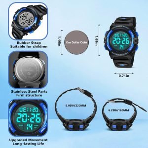 Digital Sport Outdoor Multifunctional Chronograph LED Waterproof Alarm Calendar Watch - Image 5