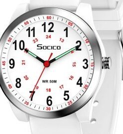 Nurse Watch for Women, Students, Men – Featuring Military Time, Luminous Easy-Read Dial, 12/24 Hour Display, Second Hand and 50M Water Resistance with Silicone Band