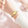 Women Dainty Quartz Bracelet Watch Ladies Rectangle Mini Wrist Watches Small Fashion Waterproof All Stainless Steel Detachable Watch Band