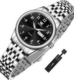 Watches Date and Day Watches with Silver Gold Stainless Steel